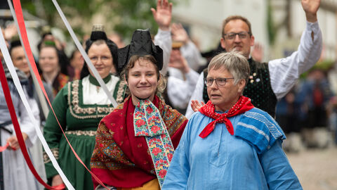 Festzug zum Abschluss des 61. Hessentags in Fritzlar